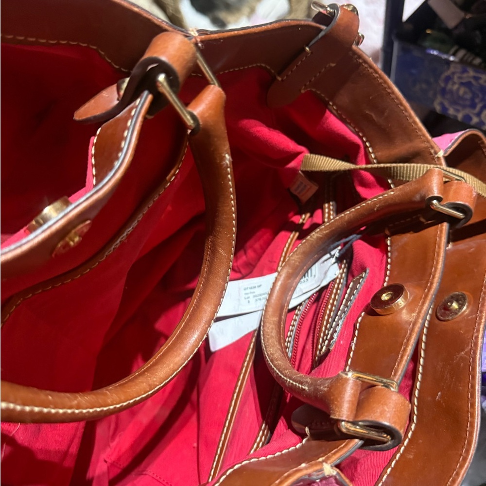 Dooney & Bourke Pink Ostrich-Embossed Tote - Picture 12 of 15